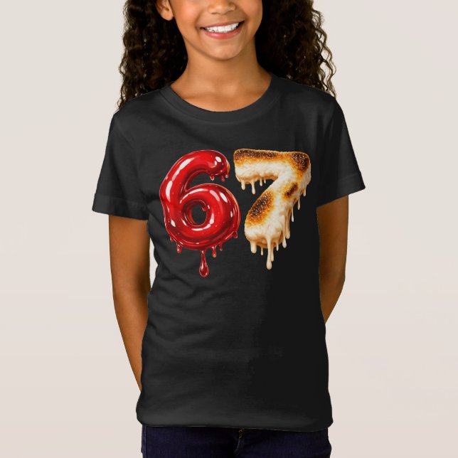 67 - 6 7 - Six Seven Meme - T Shirt (Framsida)