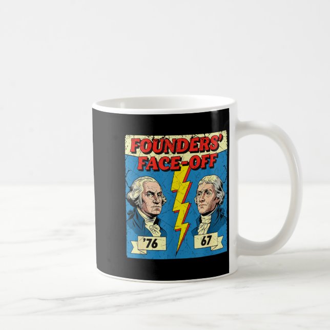 67 76 George Washington Thomas Jefferson Historia  Kaffemugg (Höger)