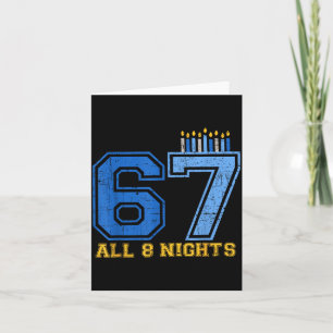 67 Alla 8 Nätter Hanukkah Judisk Chanukah Sex Sju Kort