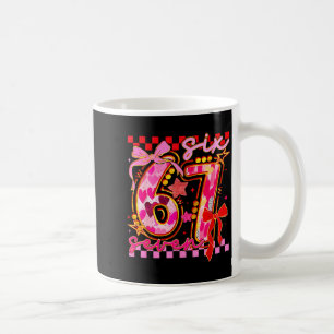 67 Alla hjärtans dag 6 7 Meme Sex Sju Tjej Kids Kaffemugg
