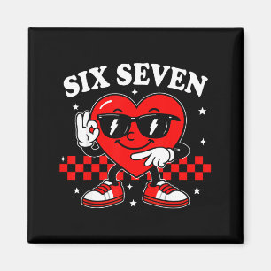 67 Alla hjärtans dag Hjärtat Six Seven 6 7 Meme Al Magnet