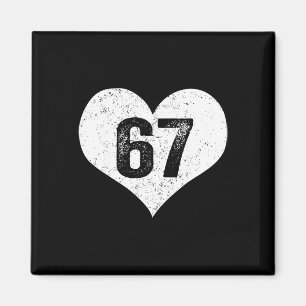 67 Alla hjärtans dag Roligt Six Seven 6 7 Meme Gen Magnet
