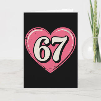 67 Alla hjärtans dag Tröja 6 7 Meme Rollig 67 Hjär Kort