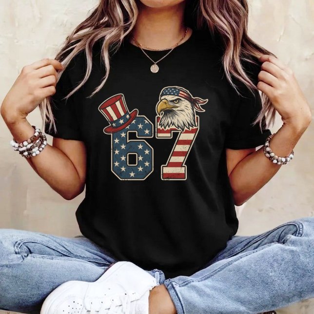 67 American Flag Eagle 4th of July Patriotic T Shirt (Skapare uppladdad)