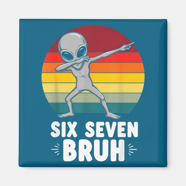 67 Animals Funny 67 Brainrot Youth Kids Alien 67  Magnet (Framsidan)