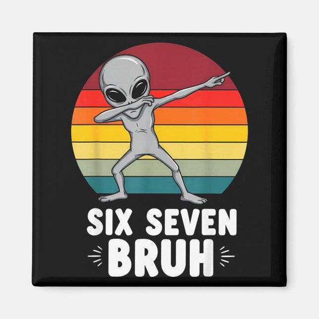 67 Animals Funny 67 Brainrot Youth Kids Alien 67  Magnet (Framsidan)