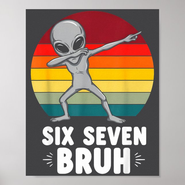 67 Animals Funny 67 Brainrot Youth Kids Alien 67  Poster (Framsidan)