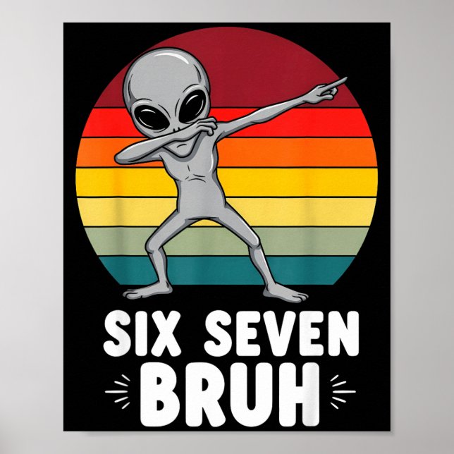 67 Animals Funny 67 Brainrot Youth Kids Alien 67  Poster (Framsidan)