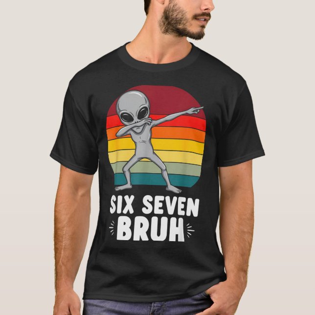 67 Animals Funny 67 Brainrot Youth Kids Alien 67  T Shirt (Framsida)