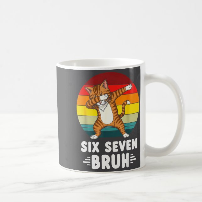 67 Animals Funny 67 Brainrot Youth Kids Cat 67  Kaffemugg (Höger)