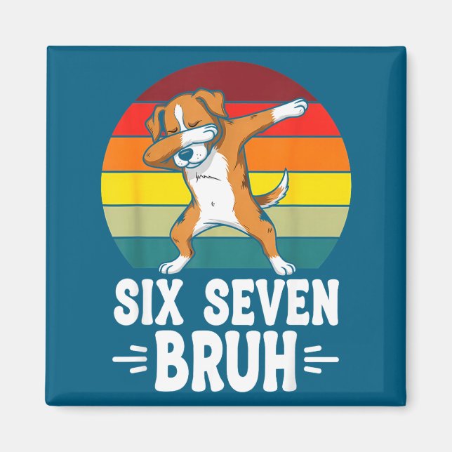 67 Animals Funny 67 Brainrot Youth Kids Dog 67  Magnet (Framsidan)