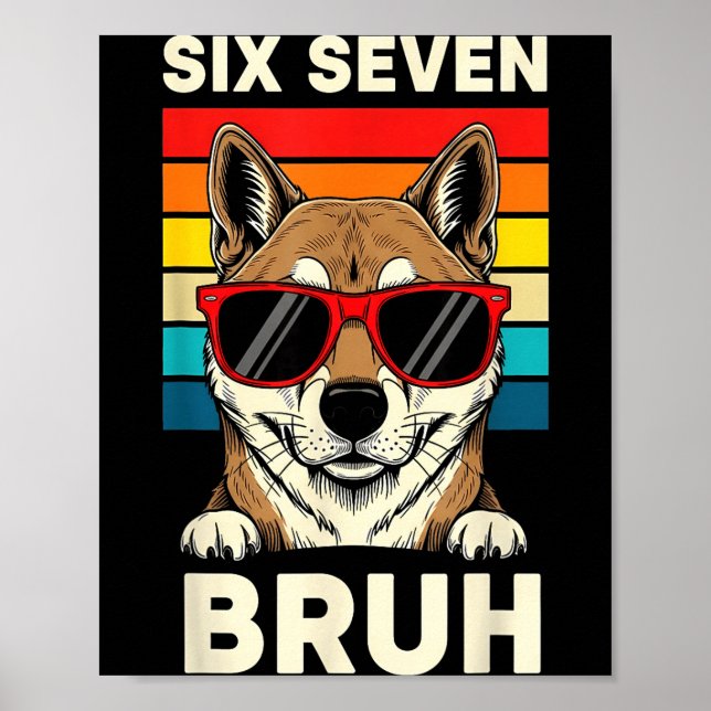 67 Animals Funny 67 Brainrot Youth Kids Dog 67  Poster (Framsidan)