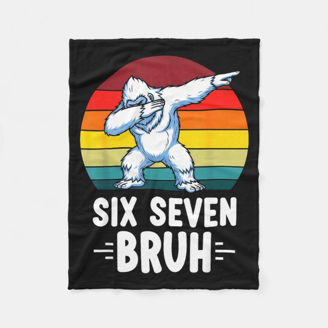 67 Animals Funny 67 Brainrot Youth Kids Yeti 67  Fleecefilt (Framsidan)