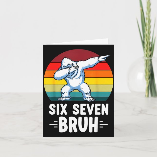 67 Animals Funny 67 Brainrot Youth Kids Yeti 67  Kort (Framsida)