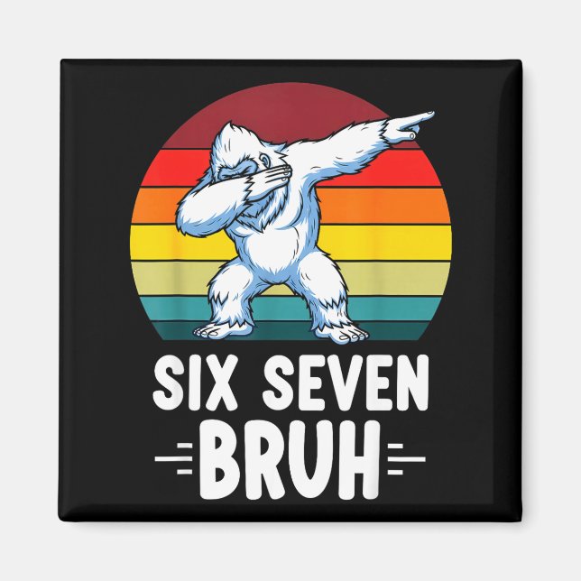 67 Animals Funny 67 Brainrot Youth Kids Yeti 67  Magnet (Framsidan)