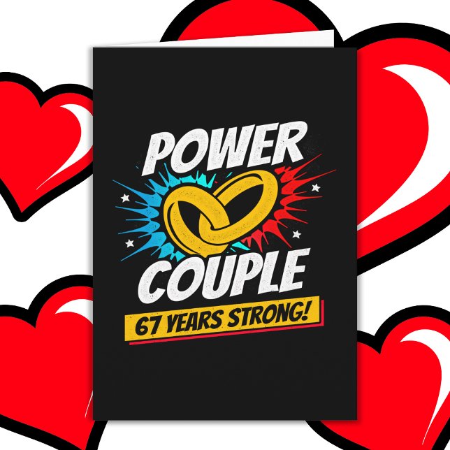 67 år Comic Super Power Couple 67-årsjubileum Kort (Skapare uppladdad)