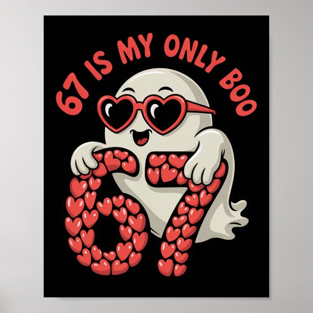 67 är min enda Boo rolig Valentine Singel 67 Meme  Poster (Framsidan)