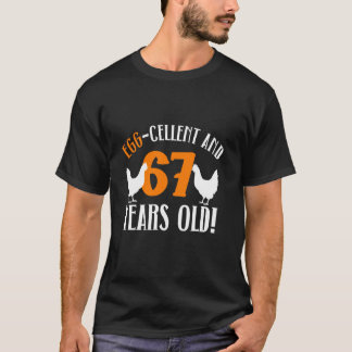 67-årsdag 67 år gammal kycklingbonde kyckling t shirt