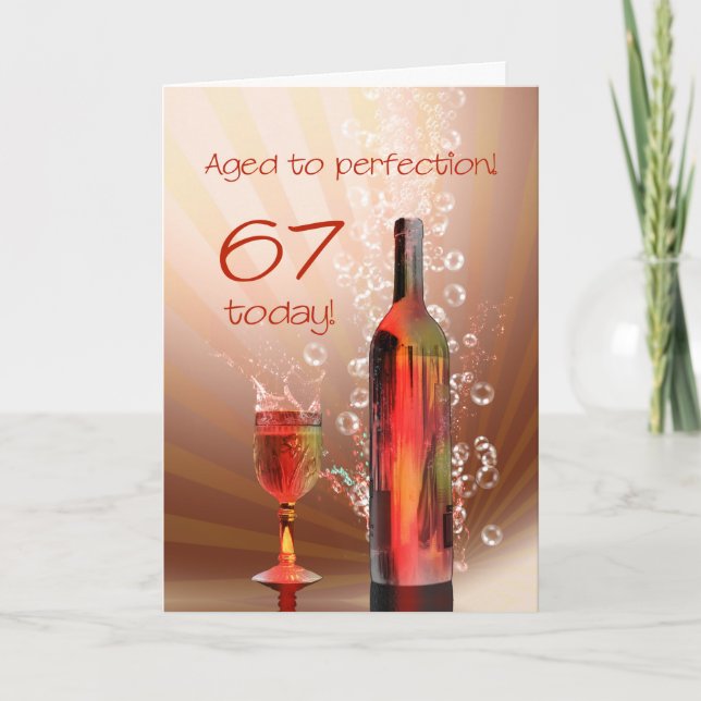 67-årskort för vin kort (Framsida)