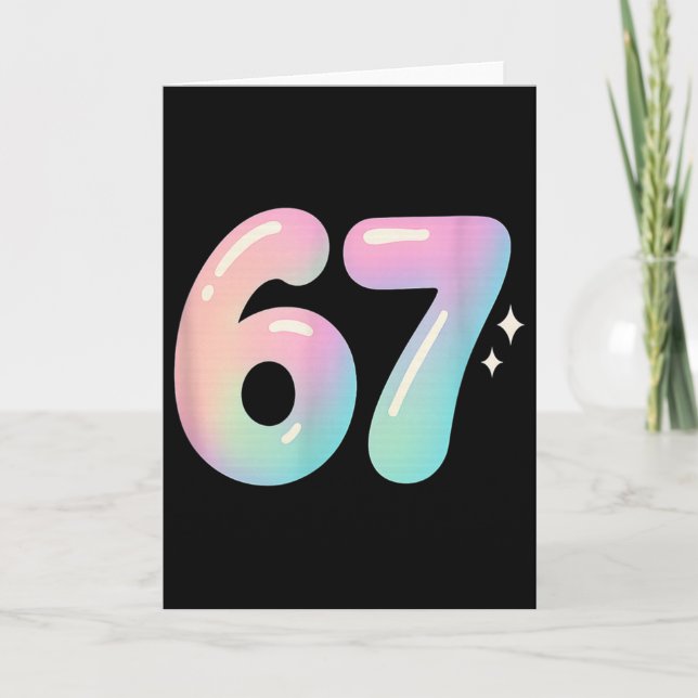 67 Aura Energy Alpha Slang Internet Meme  Kort (Framsida)