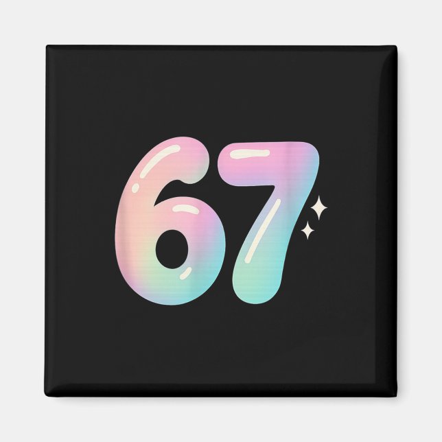 67 Aura Energy Alpha Slang Internet Meme  Magnet (Framsidan)