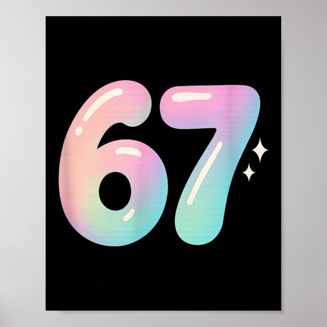 67 Aura Energy Alpha Slang Internet Meme  Poster (Framsidan)