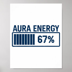 67 Aura vid Six Seven Rollig Meme Gen Alpha Slang Poster