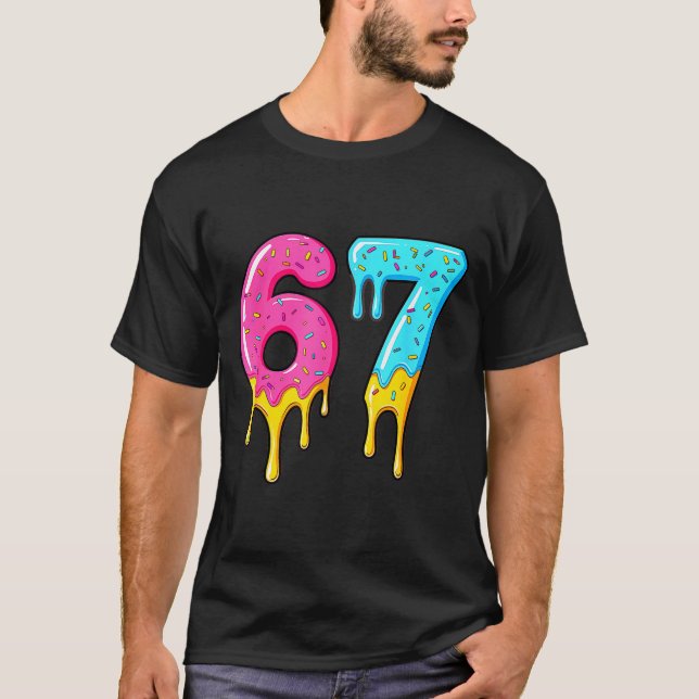 67 Baseball 101 Apparel Youth Drip Meme  T Shirt (Framsida)