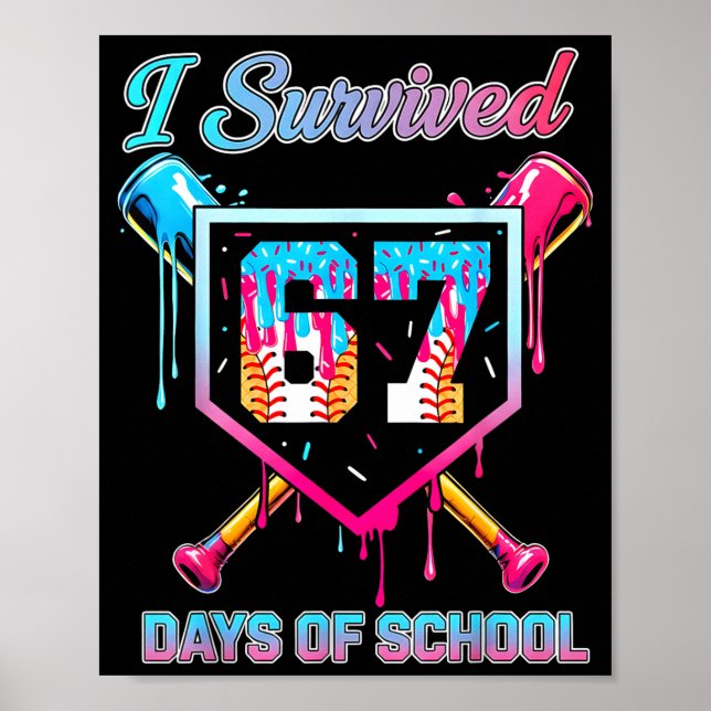67 Baseball Ice Cream Drip Six Seven Meme Teachers Poster (Framsidan)