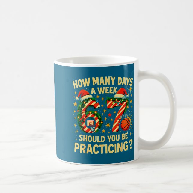 67 Basketball Christmas Funny Practice Meme Gift  Kaffemugg (Höger)