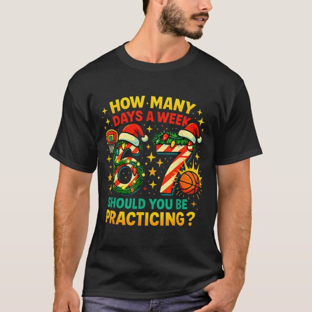 67 Basketball Christmas Funny Practice Meme Gift  T Shirt (Framsida)
