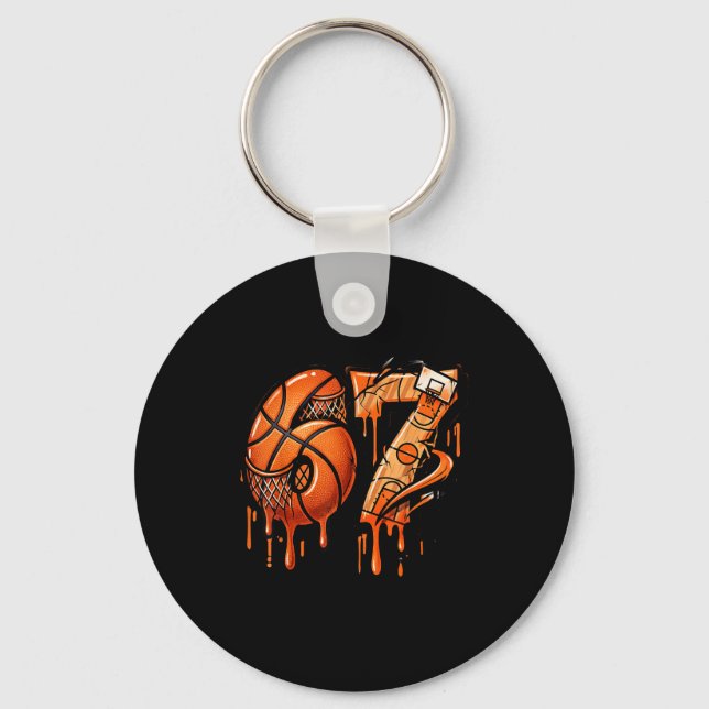 67 Basketball Ice Cream Drip Six Seven  Nyckelring (Framsida)