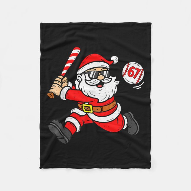 67 Basketball Santa Six Seven Meme Christmas Srt M Fleecefilt (Framsidan)
