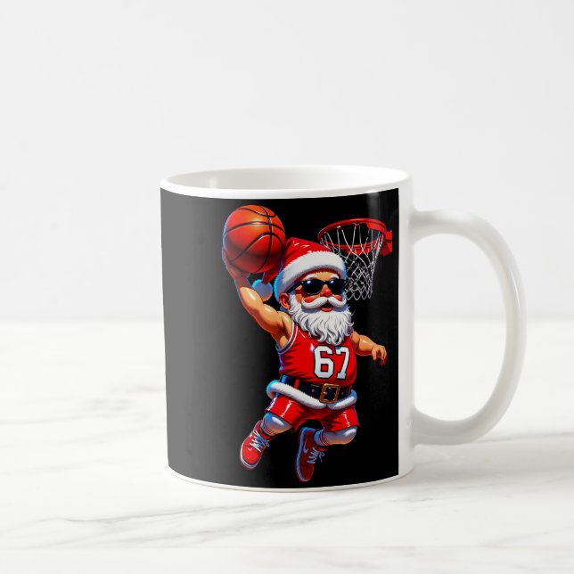 67 Basketball Santa Six Seven Meme Christmas Srt M Kaffemugg (Höger)