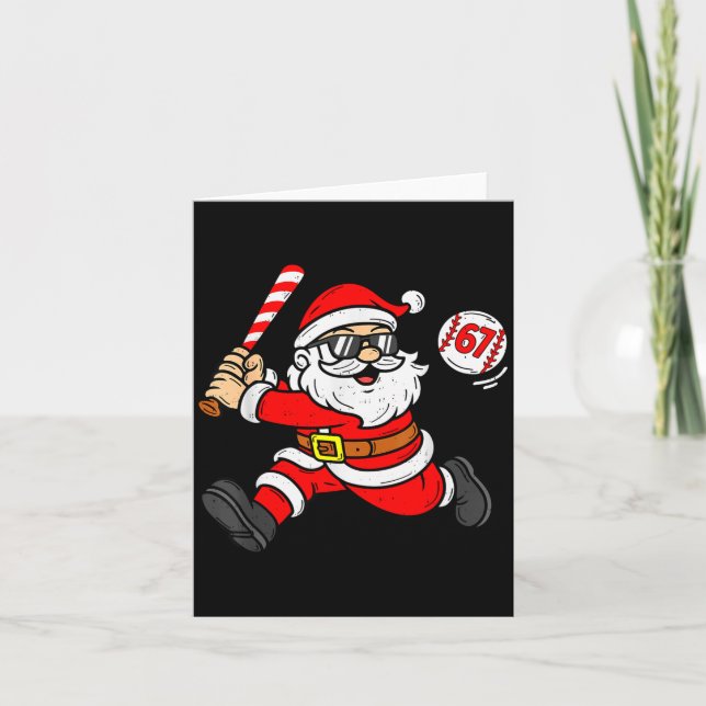67 Basketball Santa Six Seven Meme Christmas Srt M Kort (Framsida)