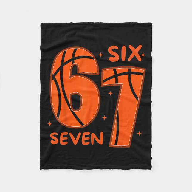 67 Basketball Six Seven 6 7 Meme 6  Fleecefilt (Framsidan)