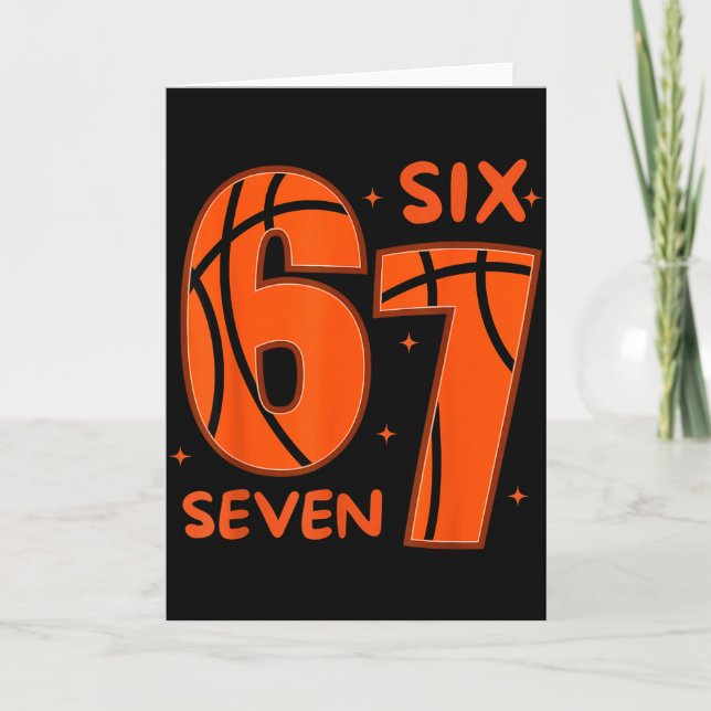 67 Basketball Six Seven 6 7 Meme 6  Kort (Framsida)