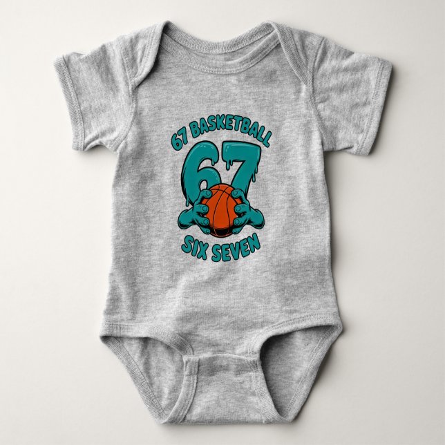 67 Basketball Six Seven Sports Meme T Shirt (Framsida)