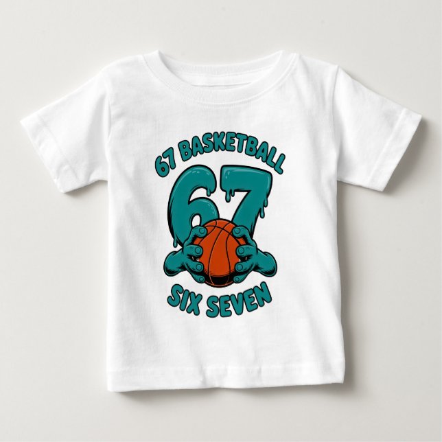 67 Basketball Six Seven Sports Meme T Shirt (Framsida)