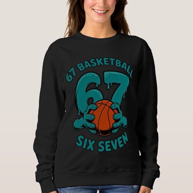 67 Basketball Six Seven Sports Meme T Shirt (Framsida)
