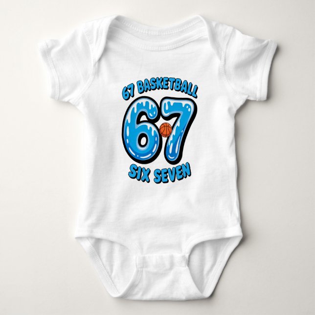 67 Basketball Six Seven Sports Meme Tee (Framsida)
