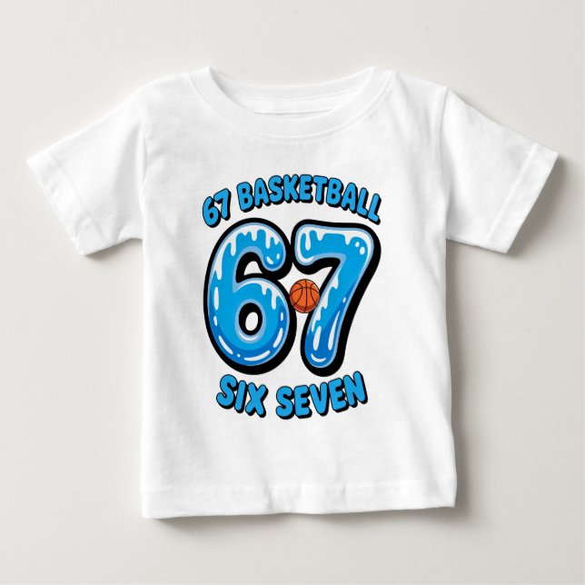 67 Basketball Six Seven Sports Meme Tee (Framsida)