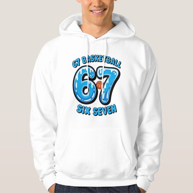 67 Basketball Six Seven Sports Meme Tee Hoodie (Framsida)