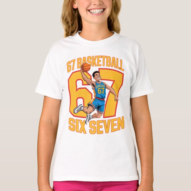 67 Basketball Six Seven T Shirt (Framsida)