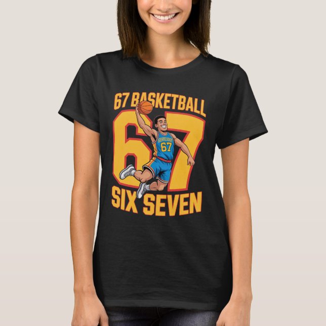 67 Basketball Six Seven T Shirt (Framsida)