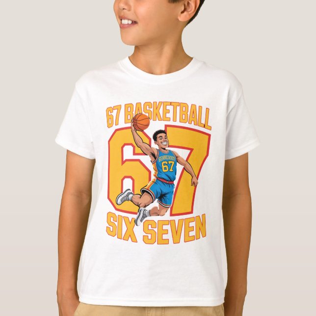 67 Basketball Six Seven T Shirt (Framsida)