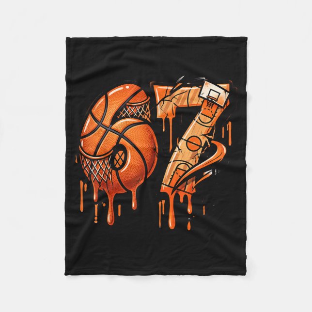 67 Basketboll Glass Isglass Dropp Six Seven  Fleecefilt (Framsidan)