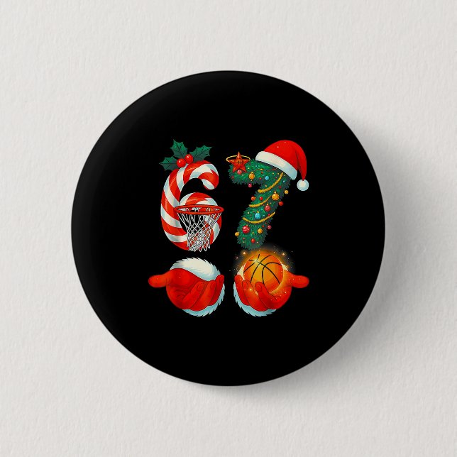 67 Basketboll Tomte Sex Sju Meme Jul Srt M Knapp (Framsida)