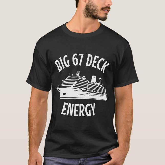 67 Big Six Seven Deck Energy Brain Rot Gen Alpha C T Shirt (Framsida)
