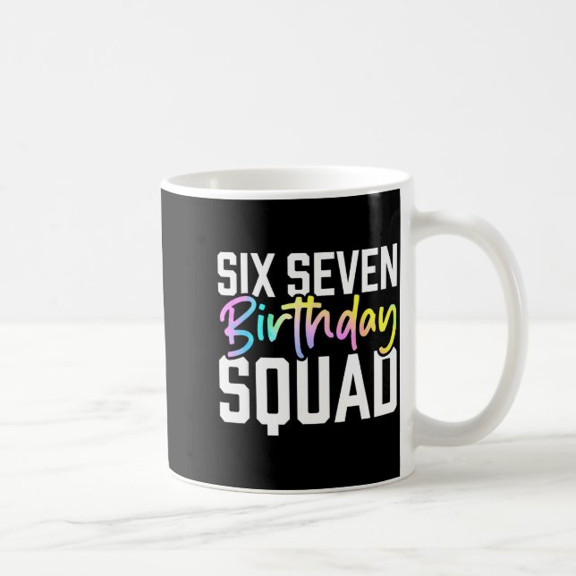 67 Birthday Squad Funny Six Seven Meme Kids Birthd Kaffemugg (Höger)